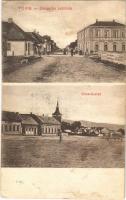 1913 Tövis, Teius; Oroszlán szálloda, utca, üzlet. Róth S. József kiadása / hotel, street view, shop (Rb)