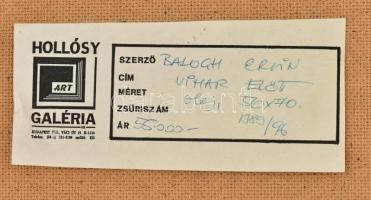 Balogh Ervin (1925-): Vihar előtt. Akril, farost, jelzett középen balra lent, hátoldalán autográf fe...