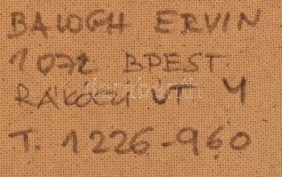 Balogh Ervin (1925-): Vihar előtt. Akril, farost, jelzett középen balra lent, hátoldalán autográf fe...