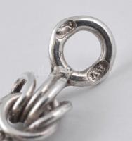 Ezüst(Ag) rózsamintás karkötő, jelzett, h: 18,5 cm, nettó: 8,2 g