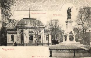Nagyvárad, kiosk and statue