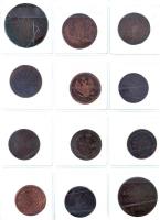 Orosz Birodalom ~1737-1925. Rendkívül tartalmas 433db-os réz és ezüstérme gyűjtemény berakóban rende...