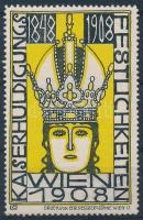 Ausztria 1908 Kaiserhuldigungs Festlichkeiten Wien jubileumi levélzáró, RR