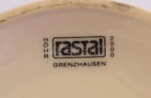 Rastal fémfedeles porcelán korsó, matricás, jelzett, hibátlan, m: 21 cm