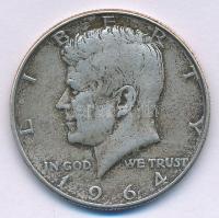 Amerikai Egyesült Államok 1964. 1/2$ Ag Kennedy T:3 USA 1964. 1/2 Dollar Ag Kennedy C:F Krause KM#202