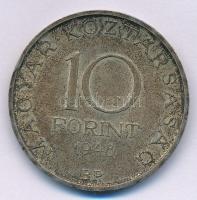 1948. 10Ft Ag "Széchenyi" T:1- patina 
Adamo EM2