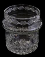 Csiszolt ólomkristály díszüveg, hibátlan, m: 18 cm