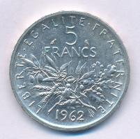Franciaország 1962. 5Fr Ag T:1-  France 1962. 5 Francs Ag C:AU Krause KM#926