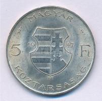 1947. 5Ft Ag "Kossuth" T:1,1- Adamo F8.1