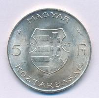 1947. 5Ft Ag "Kossuth" T:1,1- Adamo F8.1