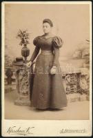 cca 1880-1910 3 db kabinetfotó, 16x10,5 cm