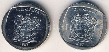 Dél-Afrika 1997. 1R (2x) klf proof és sima változat összahasonlításnak T:PP,2