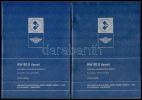 cca 1972-75 össz. 4 Db IFA tehergépkocsi (W50 L/K és W50 LA/K, W50LA utóbbi borítója elvált a kötést...