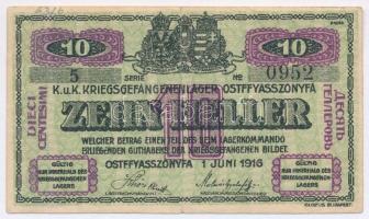 Ostffyasszonyfa / Hadifogolytábor 1916. június 1. 10f arab sorozat- és sorszámmal T:III 
Hungary / ...