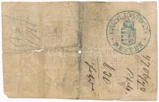 1866. 1G korabeli hamisítványa, hátoldalán "Királyi Törvényszék Pesten" bélyegzéssel T:IV
...