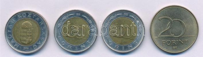 1998. 100Ft + 2002. 100Ft "Kossuth" (2x) + 2003. 20Ft "Deák Ferenc" T:1-,2