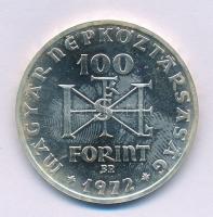 1972. 100Ft Ag "Szent István" T:BU ujjlenyomatos Adamo EM39