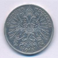 Ausztria 1913. 2K Ag "Ferenc József" T:2,2- ph. Austria 1913. 2 Corona Ag "Franz Jose...