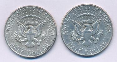 Amerikai Egyesült Államok 1967-1968D 1/2$ Ag "Kennedy" (2xklf) T:1-,2
USA 1967-1968D 1/2 ...
