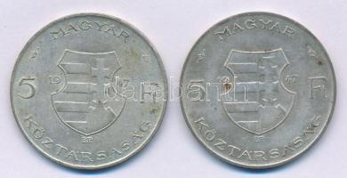1947. 5Ft Ag "Kossuth" (2x) T:2,2-
Adamo F8.1