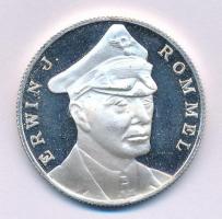 DN Erwin J. Rommel / Afrikakorps ezüstözött fém emlékérem (35mm) T:1- (PP) ND Erwin J. Rommel / Afrikakorps silvered metal commemorative medal (35mm) C:AU (PP)