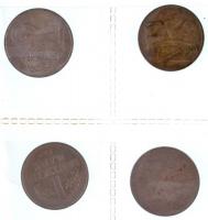 21db vegyes magyar és külföldi fémpénz 2db kis műbőr érmeberakó albumba rendezve, közte német, lengy...