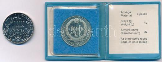 1983. 100Ft alpakka "Czóbel Béla" eredeti tokban, tanúsítvánnyal + 1990. 100Ft alpakka &qu...