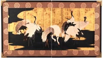 Daruk, modern dekorációs nyomat Kano Tanyu munkája után, összehajthatós táblára ragasztva, dobozban,...