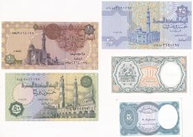 Egyiptom ~1998-2008. 6db-os bankjegy tétel T:I Egypt ~1998-2008. 6pcs of banknotes C:UNC