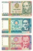 Peru 1988. 1000I + 10.000I + 50.000I T:I,I- Peru 1988. 1000 Intis + 10.000 Intis + 50.000 Intis C:UNC,AU