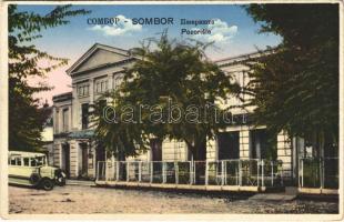 Zombor, Sombor; Pozoriste / színház, autóbusz / theatre, bus + 1941 Zombor visszatért So. Stpl