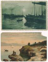 4 db RÉGI képeslap vegyes minőségben / 4 pre-1945 postcards in mixed quality