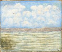 Iványi-Grünwald Béla jelzéssel: Felhők. Olaj, vászon. Restaurált, sérült. 50x60 cm