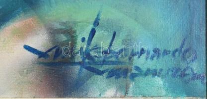 Olvashatatlan jelzéssel (... Bernardo...), feltehetően spanyol vagy latin-amerikai festő alkotása a ...