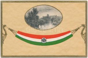 Magyar zászló, dombornyomott / Hungarian flag, Emb.