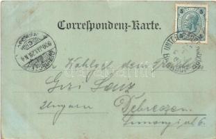 1900 Gänserndorf, Unter Gänserndorf, Bahnhof, Kircheplatz / general view, church, square, railway st...