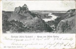 1902 Máriaradna, Radna (Lippa, Lipova); várrom, templom / castle ruin, church (EB)