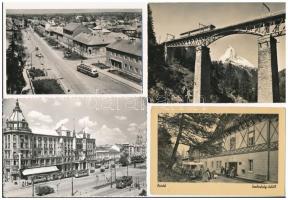 11 db MODERN fekete-fehér magyar város képeslap / 11 modern black and white Hungarian town-view postcards