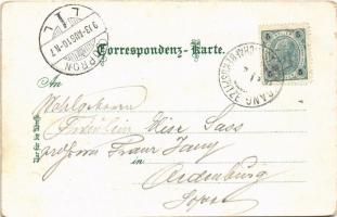 1903 Sankt Wolfgang im Salzkammergut, Gruss vom Schafberg & St. Wolfgang. Hotel Peter vorm. Pete...