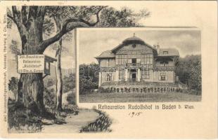 1906 Baden bei Wien (Baden), Restauration Rudolfshof / spa, restaurant