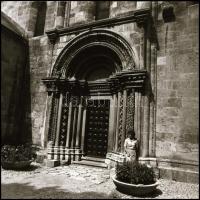 1983 Lébénymiklósi kéttornyú templom, Menesdorfer Lajos (1941-2005) budapesti fotóművész hagyatékábó...