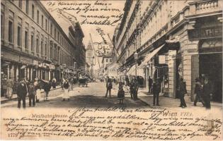 1902 Wien, Vienna, Bécs; Westbahnstrasse, Apotheke / street view, pharmacy, shops (fl)