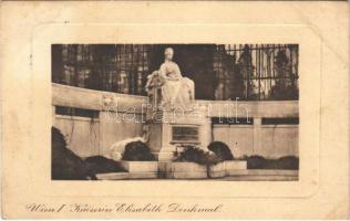 1909 Wien, Vienna, Bécs; Kaiserin Elisabeth Denkmal / Empress Elisabeth of Austria (Sisi) statue, monument. B.K.W.I. No. 112/32. (fl)