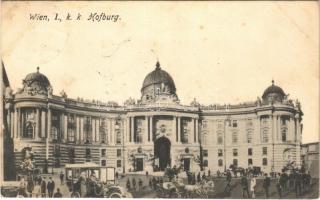 1909 Wien, Vienna, Bécs; Hofburg / castle, royal palace. Montage with automobile (fl)