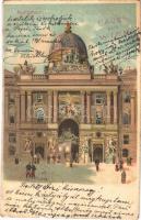 1901 Wien, Vienna, Bécs; Burgtor / castle gate, royal palace. litho (tiny pinholes)