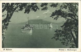 1941 Balaton, Kilátás a Badacsonyra, CSOBÁNC motoros személyhajó (EK)
