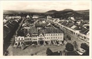 Beszterce, Bistritz, Bistrita; látkép, üzletek / general view, shops