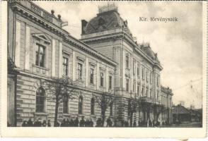 Szatmárnémeti, Satu Mare; Kir. Törvényszék. Boros Adolf kiadása / court + "1940 Szatmárnémeti visszatért" So. Stpl. (képeslapfüzetből / from postcard booklet) (EK)