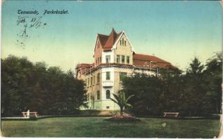 1913 Temesvár, Timisoara; Park részlet / park (kopott sarkak / worn corners)
