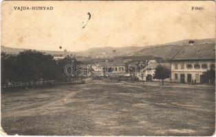 1909 Vajdahunyad, Hunedoara; Fő tér / main square (EM)